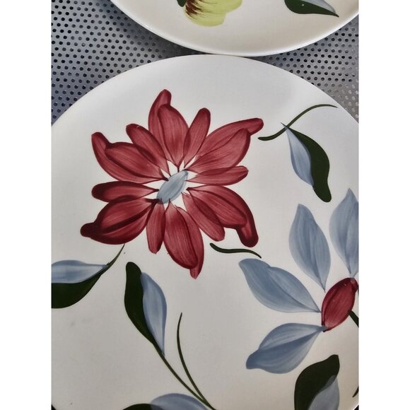 Blue Ridge Southern Potteries Vintage Set Of 4 Dinner Plates Floral 9.5" - Picture 4 of 7